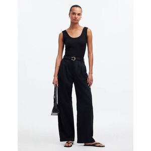 Madewell The Petite Harlow Wide-Leg Pant Black Pet